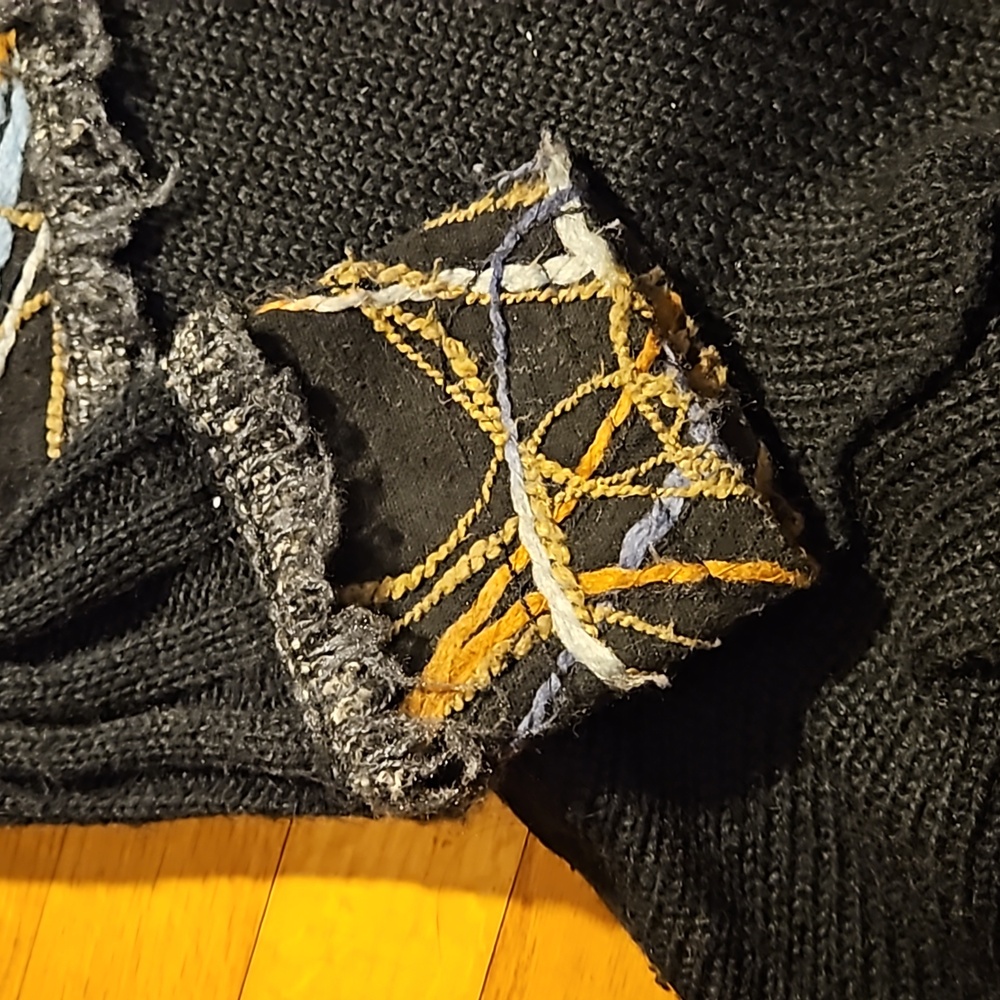Roz & Ali Boho PM Black Asymmetric Cardigan - Picture 15 of 17